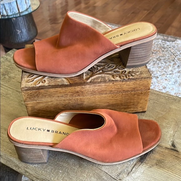 Lucky Brand mule rusty orange dress shoe 8.5 - Picture 1 of 6
